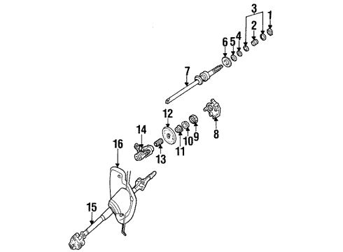 1996 Ford Thunderbird Shaft & Internal Components Diagram