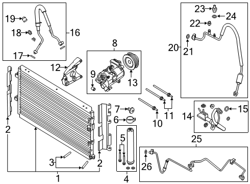 2023 Ford Mustang A/C Compressor Diagram