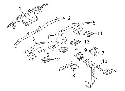 2023 Ford Explorer Ducts Diagram 1 - Thumbnail