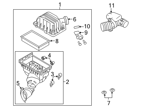 2010 Mercury Mountaineer Air Intake Diagram 1 - Thumbnail