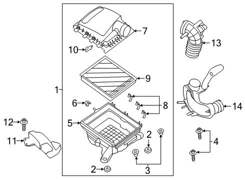 2023 Ford Ranger Air Intake Diagram