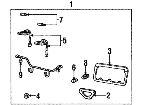 1995 Mercury Mystique Socket - Glove Compartment Light Diagram for F5RY-13K371-A