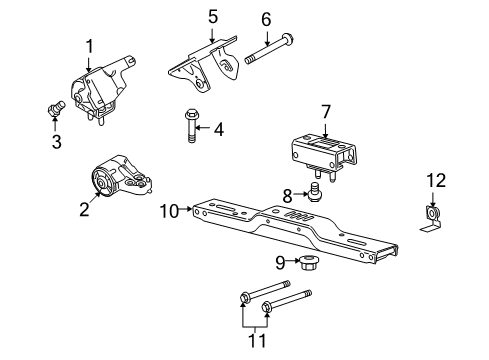 2009 Ford F-150 Engine & Trans Mounting Diagram