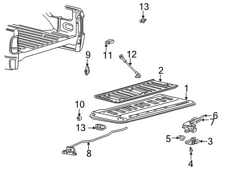 2002 Ford F-150 Tail Gate Diagram