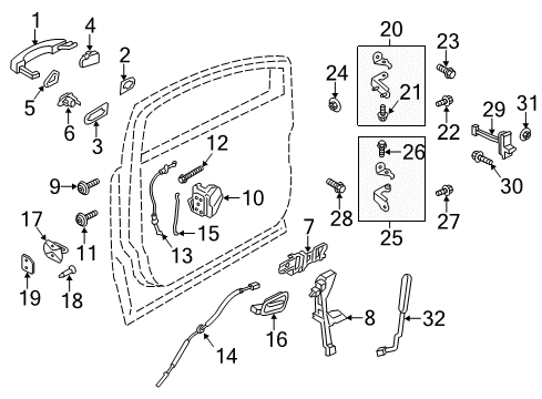 2019 Ford Escape Front Door Diagram 3 - Thumbnail