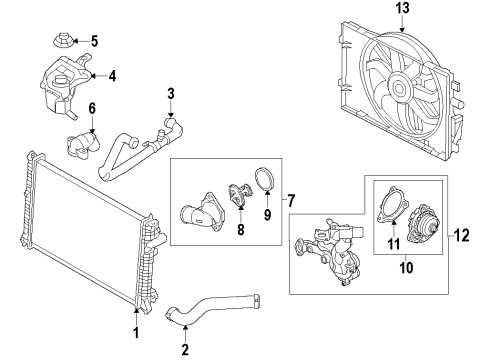 2010 Ford Fusion Pump Assembly - Water Diagram for 9L8Z-8501-C