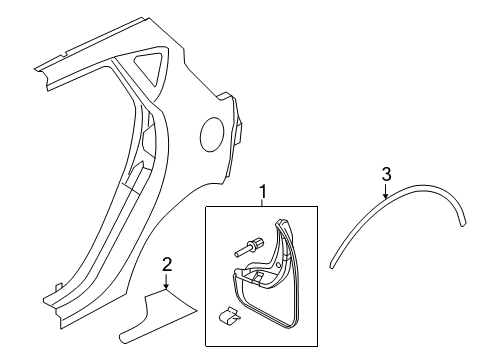 2013 Ford Fiesta Exterior Trim - Quarter Panel Diagram 1 - Thumbnail