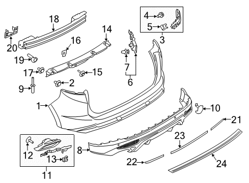 2015 Ford Edge Rear Bumper Diagram 3 - Thumbnail