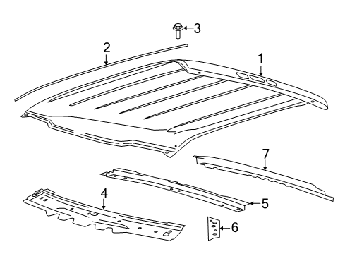 2017 Ford F-350 Super Duty Roof & Components Diagram 5 - Thumbnail