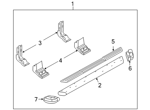 2006 Ford F-250 Super Duty Step Assembly Diagram for 2C3Z-16451-BAB