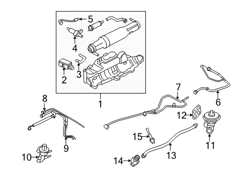 2005 Ford Freestyle Cannister - Fuel Vapour Store Diagram for 7F9Z-9D653-D