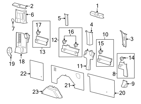 2023 Ford E-Transit Interior Trim - Side Panel Diagram 10 - Thumbnail