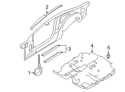 2005 Ford Mustang Moulding - Windshield Diagram for 6R3Z-6303598-BB