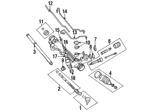 1996 Ford Windstar Hose Assembly Diagram for F3DZ-3A717-A