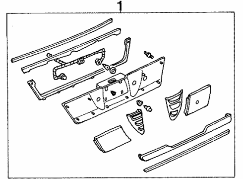 2000 Ford Crown Victoria Reflector Assembly Diagram for 3W7Z-13A565-BBK