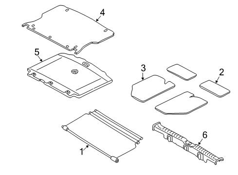 2007 Ford Escape Cover Assembly Diagram for YL8Z-7845026-AA