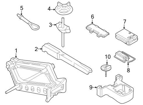 2024 Ford Mustang Jack & Components Diagram