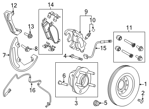 2019 Lincoln MKT Front Brakes Diagram 2 - Thumbnail