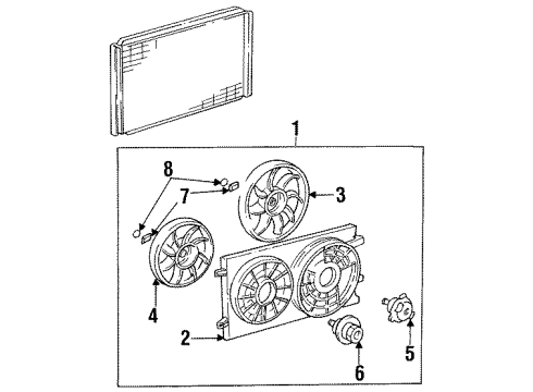 1997 Ford Windstar Cooling System, Radiator, Water Pump, Cooling Fan Diagram