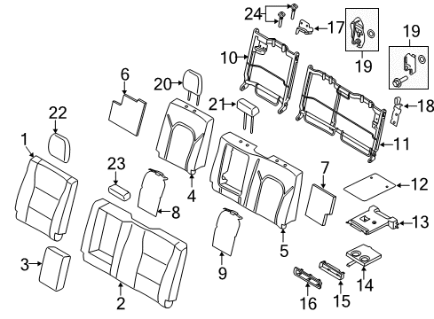 2018 Ford F-150 Rear Seat Components Diagram