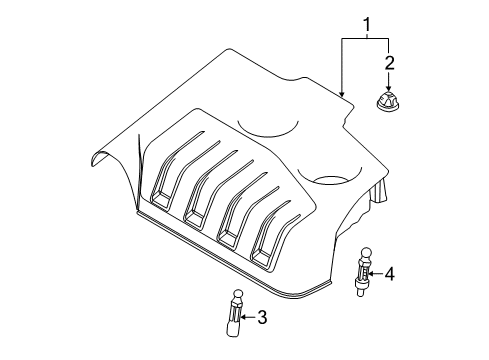 2018 Ford Explorer Engine Appearance Cover Diagram 1 - Thumbnail