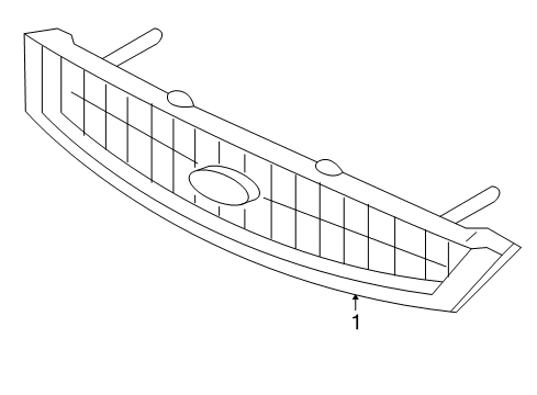 2006 Ford Focus Grille Assembly - Radiator Diagram for 5S4Z-8200-BAA