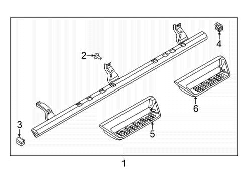 2021 Ford Ranger Running Board Diagram 4 - Thumbnail