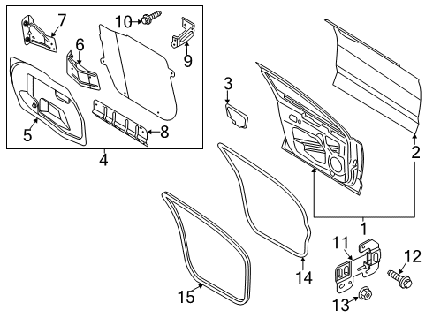 2019 Ford SSV Plug-In Hybrid Front Door Diagram