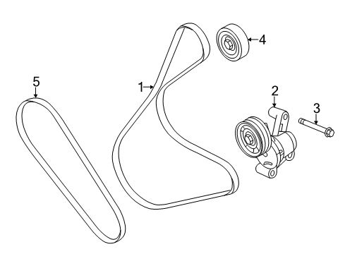 2015 Ford Special Service Police Sedan Belts & Pulleys, Maintenance Diagram