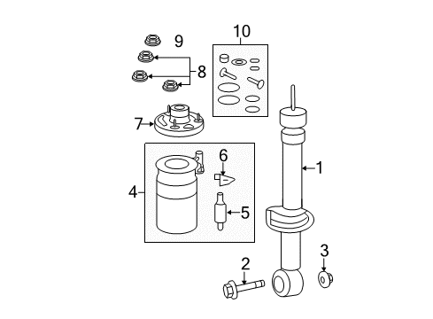 2011 Ford Expedition Shocks & Components - Rear Diagram