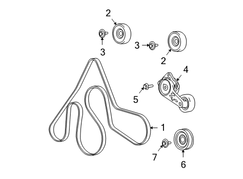 2010 Ford F-150 Belts & Pulleys Diagram