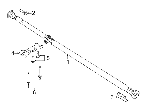 2014 Ford Police Interceptor Sedan Drive Shaft - Rear Diagram