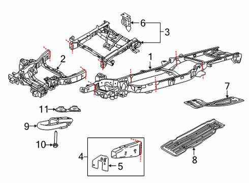 2023 Ford F-150 FRAME ASY Diagram for ML3Z-5005-KH