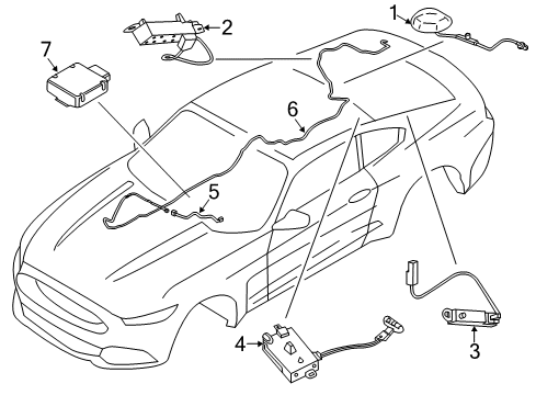 2023 Ford Mustang Antenna & Radio Diagram