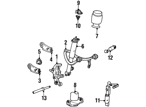 1996 Lincoln Continental Spindle Diagram for 3F1Z-4A013-BB