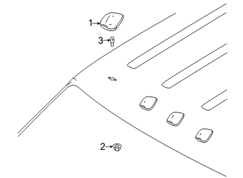 2019 Ford E-350 Super Duty Roof Lamps Diagram