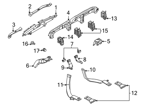 2021 Ford Bronco Ducts & Louver Diagram