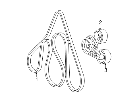 2002 Ford Expedition Belts & Pulleys, Maintenance Diagram 1 - Thumbnail