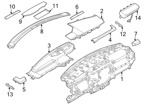 2023 Ford Expedition GRILLE Diagram for ML3Z-15044E82-AA