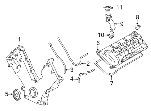 2013 Lincoln Navigator Valve & Timing Covers Diagram