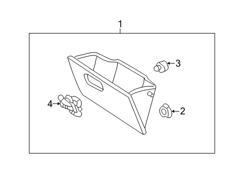 2007 Mercury Mariner Glove Box Diagram 1 - Thumbnail