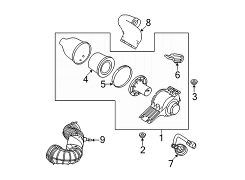 2019 Ford E-350 Super Duty Air Inlet Diagram