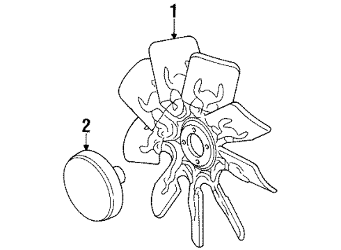 1999 Lincoln Navigator Cooling System, Radiator, Water Pump, Cooling Fan Diagram 1 - Thumbnail