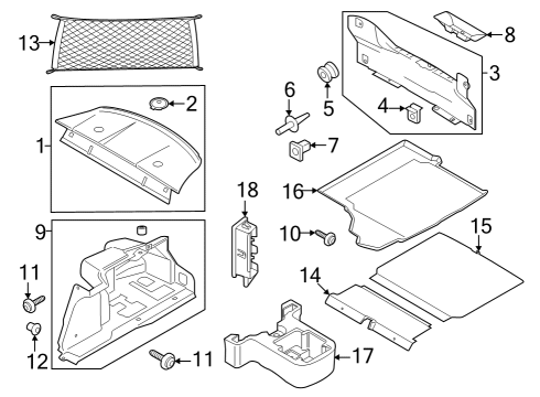 2024 Ford Mustang CARPET - RR QTR PANEL/LUGG.COM Diagram for PR3Z-6345422-BA