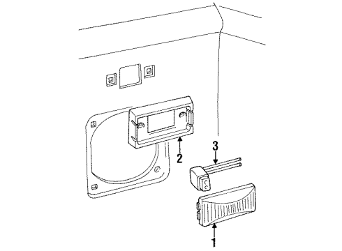 1995 Ford F-150 Rear Lamps - Side Marker Lamps Diagram