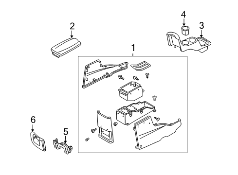 2001 Ford Escape Center Console Diagram 2 - Thumbnail