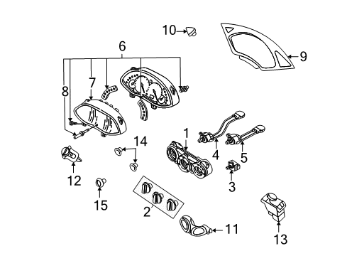 2002 Ford Focus A/C & Heater Control Units Diagram 2 - Thumbnail