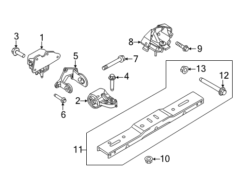 2012 Ford F-150 Engine & Trans Mounting Diagram 2 - Thumbnail