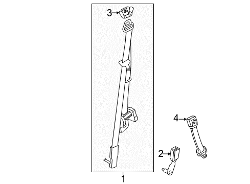 2007 Ford Expedition Second Row Seat Belts Diagram 1 - Thumbnail