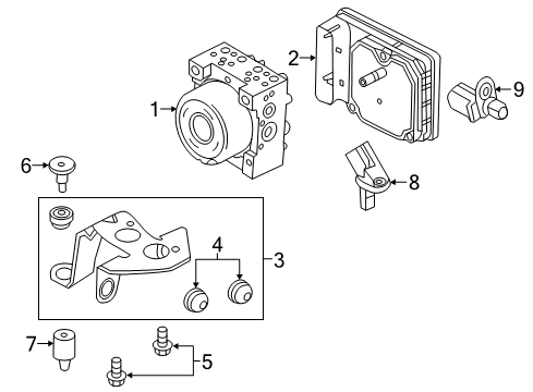 2018 Ford Focus ABS Components Diagram 1 - Thumbnail